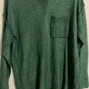 Green Turtleneck Sweater